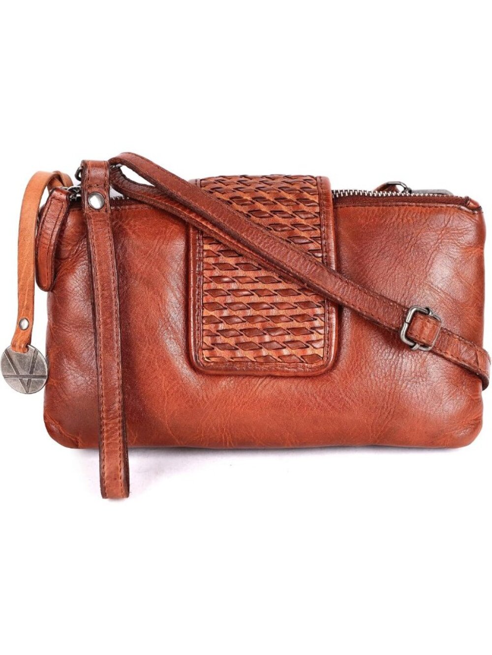 Stylish Genuine Leather Woven Crossbody Sling Bag for Women - Chic & Versatile